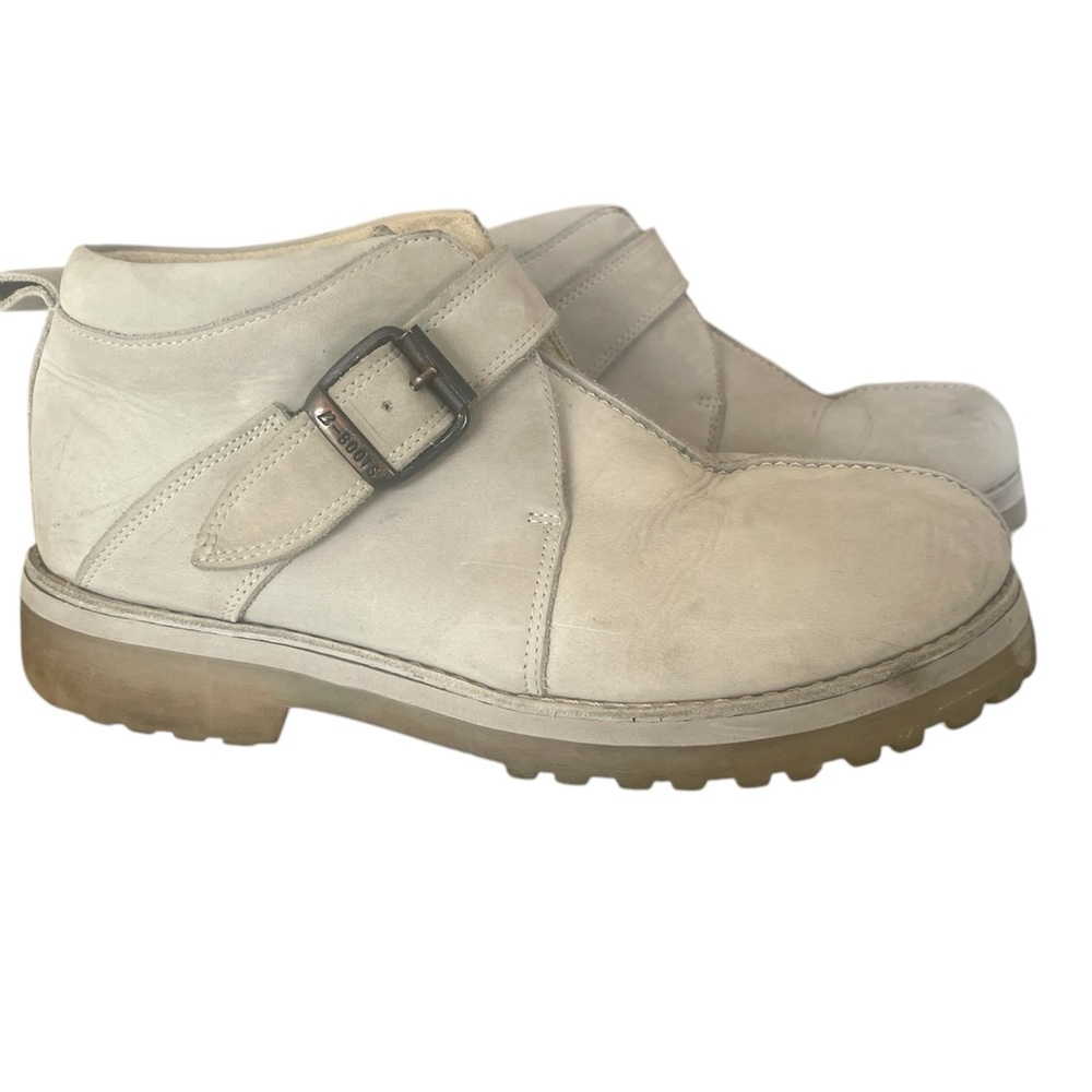B-Boots Buffalino Cream Leather Chukka Ankle Work, Desert B-Boots Size 11